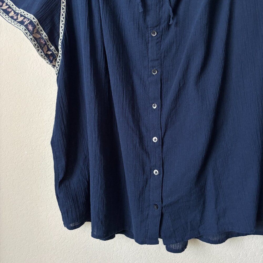 Madewell 1X Plus Boho Embroidered Square-Neck Top - Picture 15 of 16